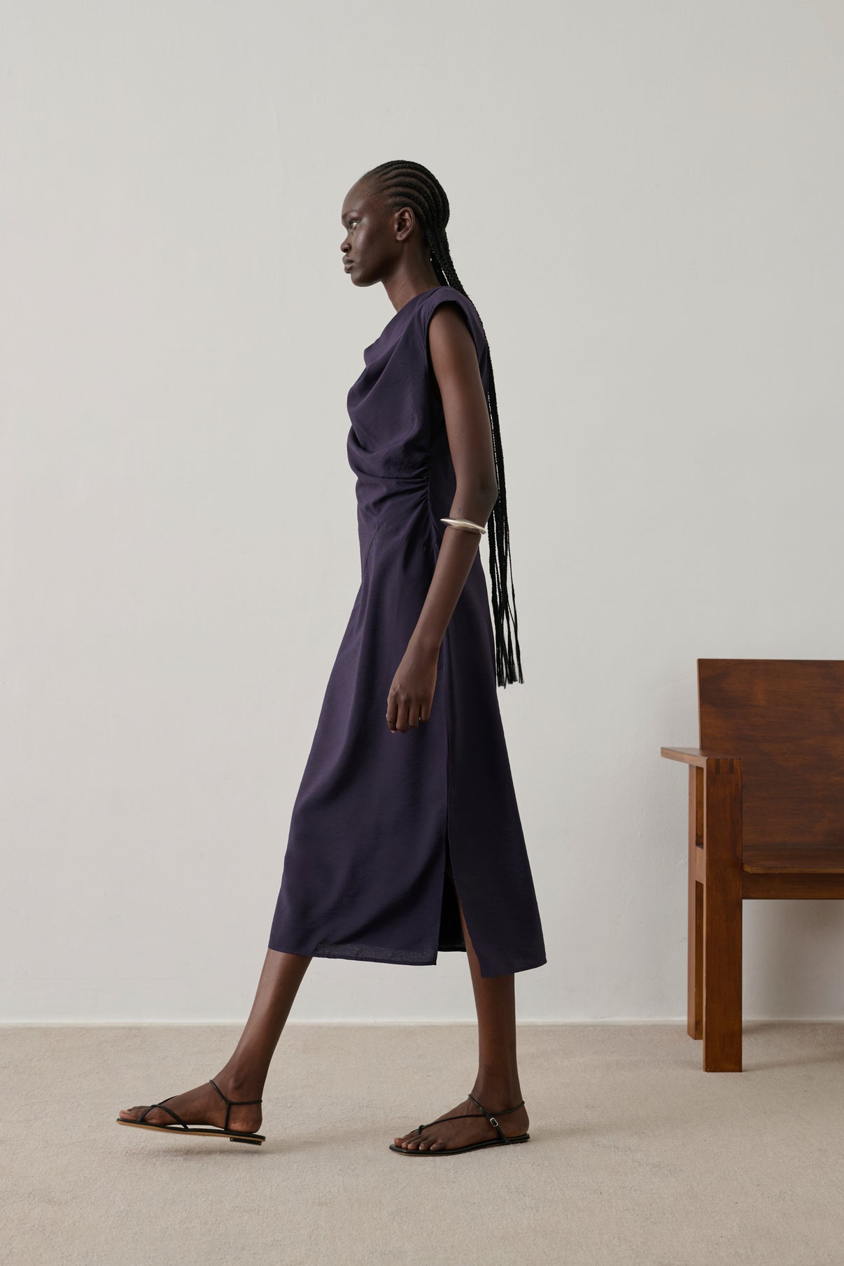 Robe Eugenie - Violet Foncé - Femme vue 2