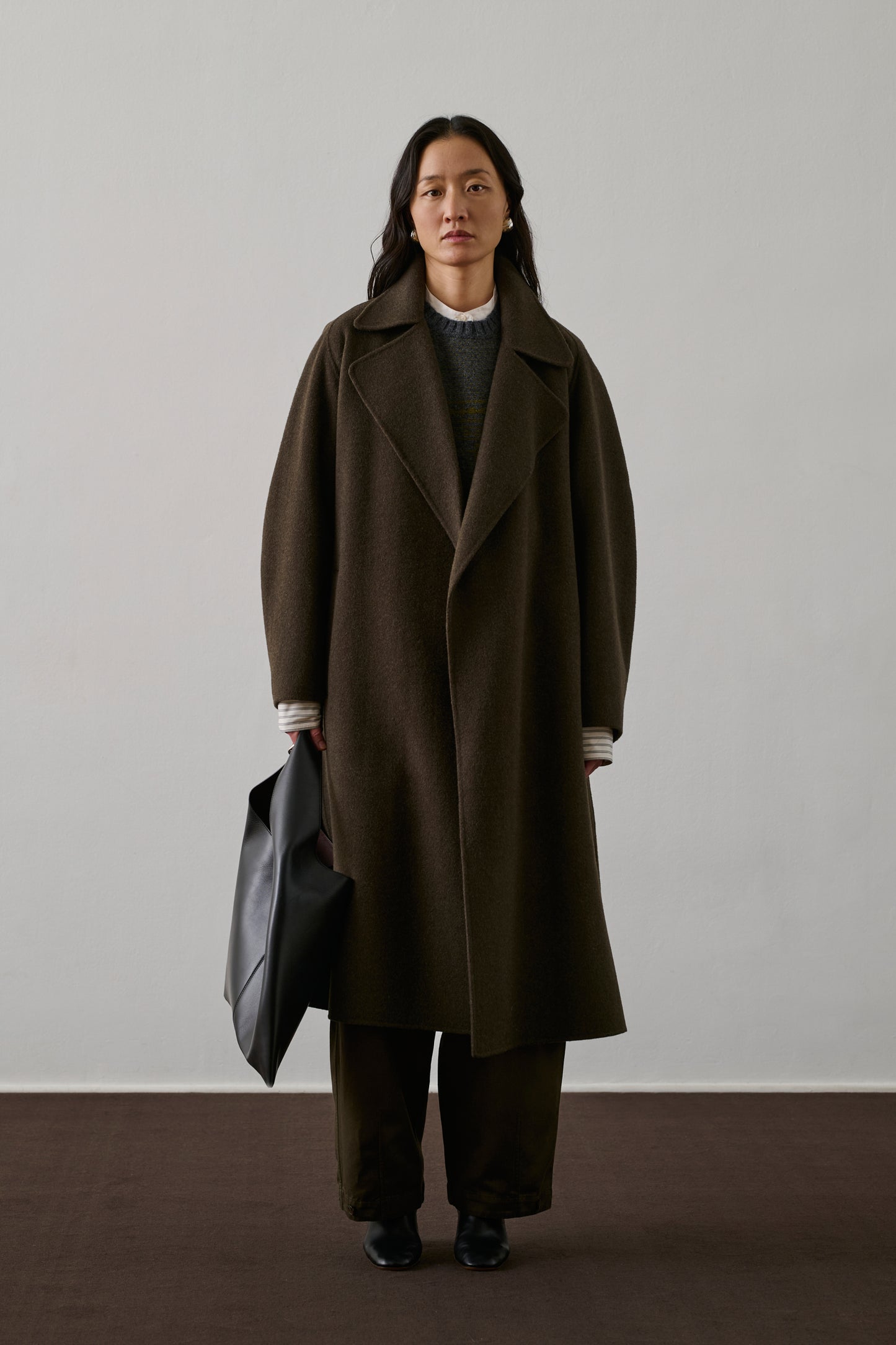 Manteau Harvard - Kaki Brun - Laine - Femme