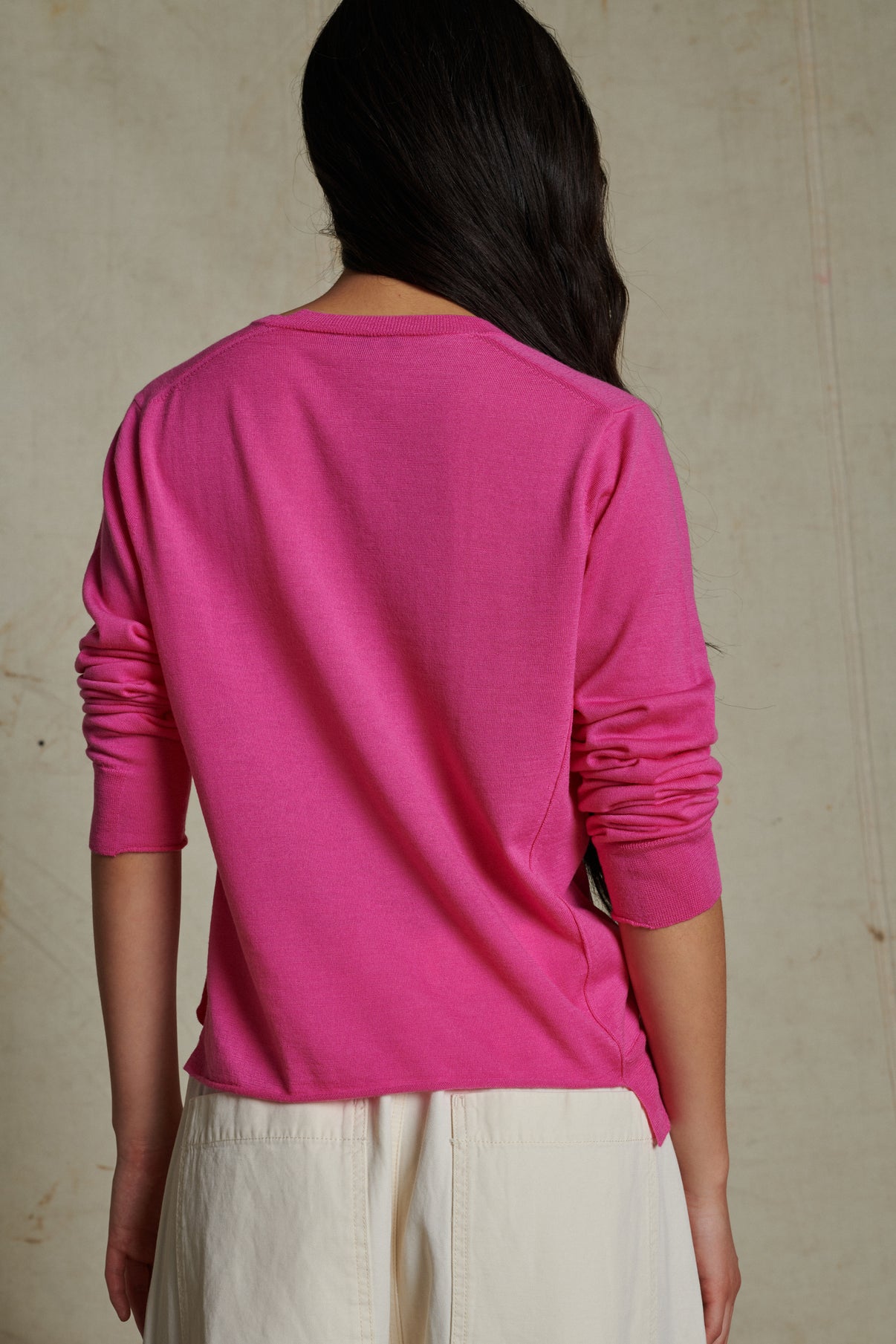 Pull Australie - Rose - Laine - Femme vue 2