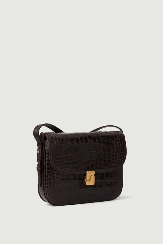 Sac Bellissima Maxi - Marron Foncé - Cuir - Femme